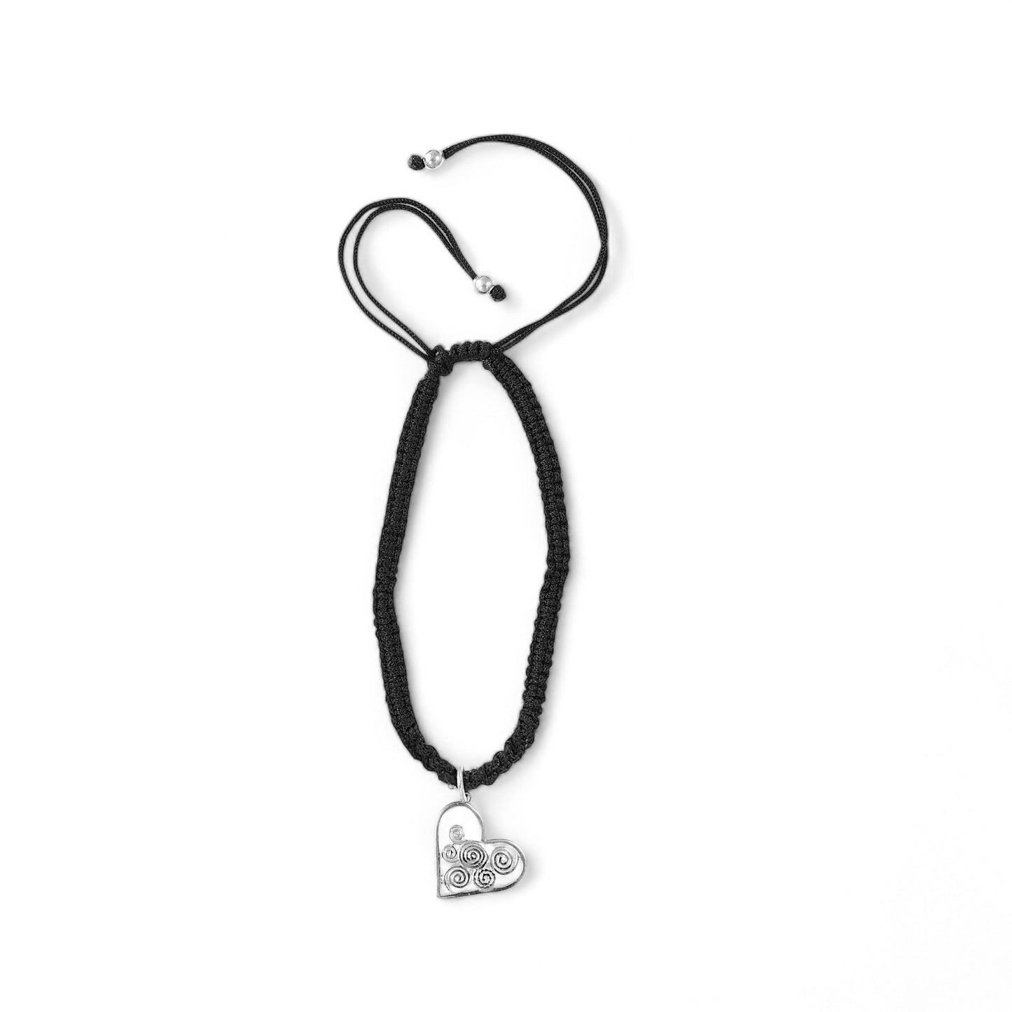 925 silver heart anklet image 0
