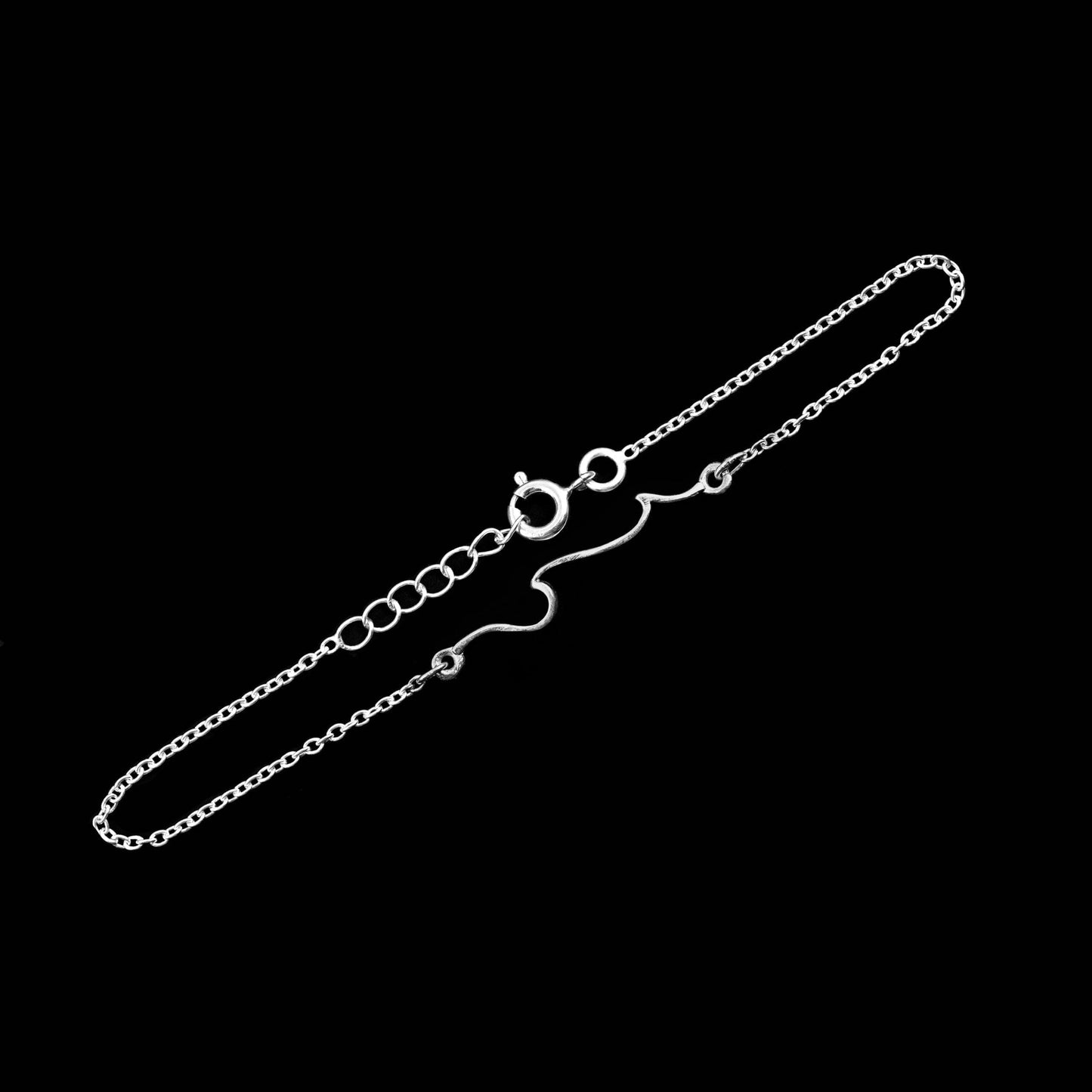 925 silver bracelet in wave bracelet design - 1 image 1