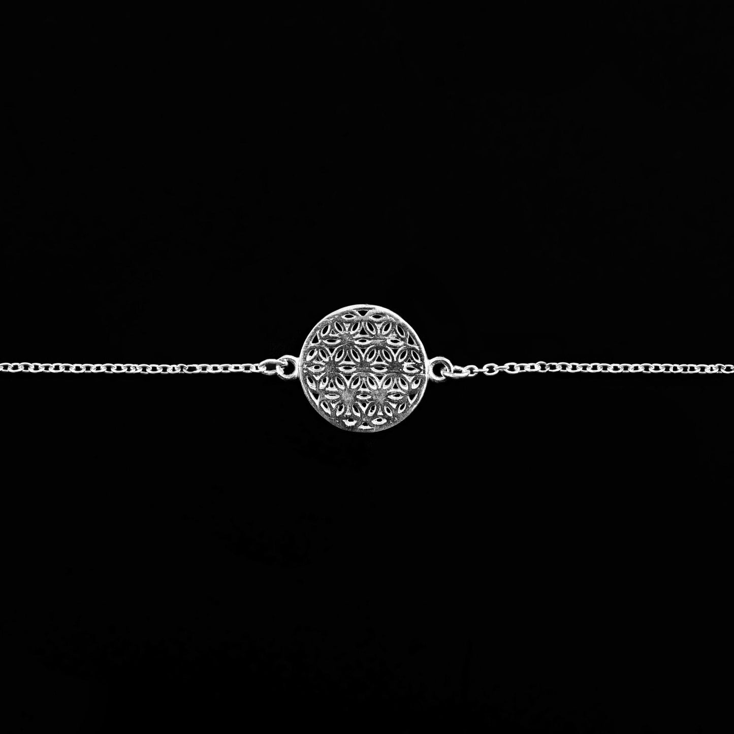 925 silver bracelet in mandala design image 0