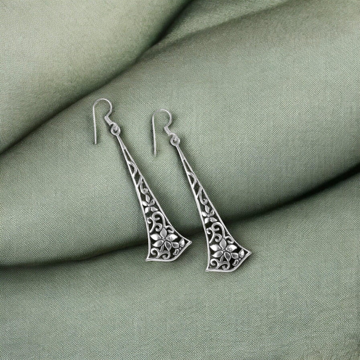 925 silver hoop earrings image 1