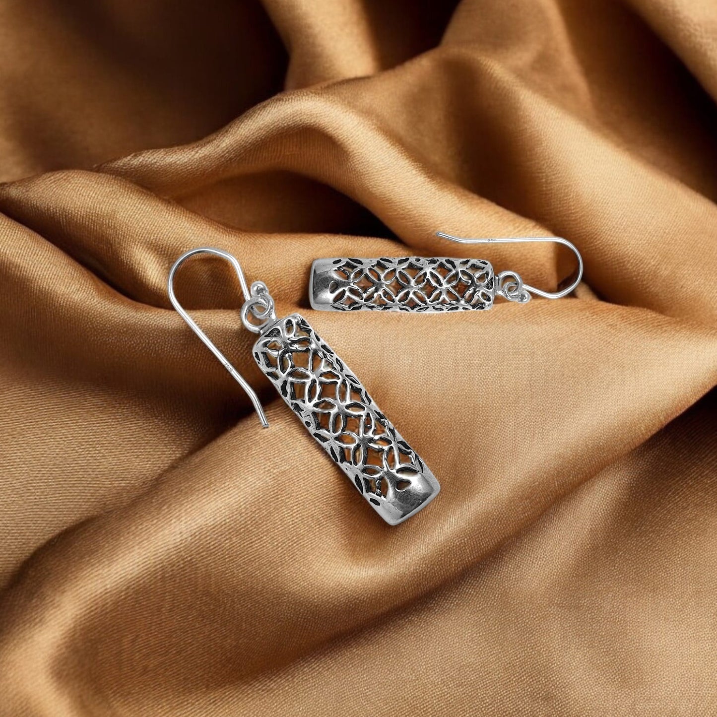 925 silver hoop earrings image 1