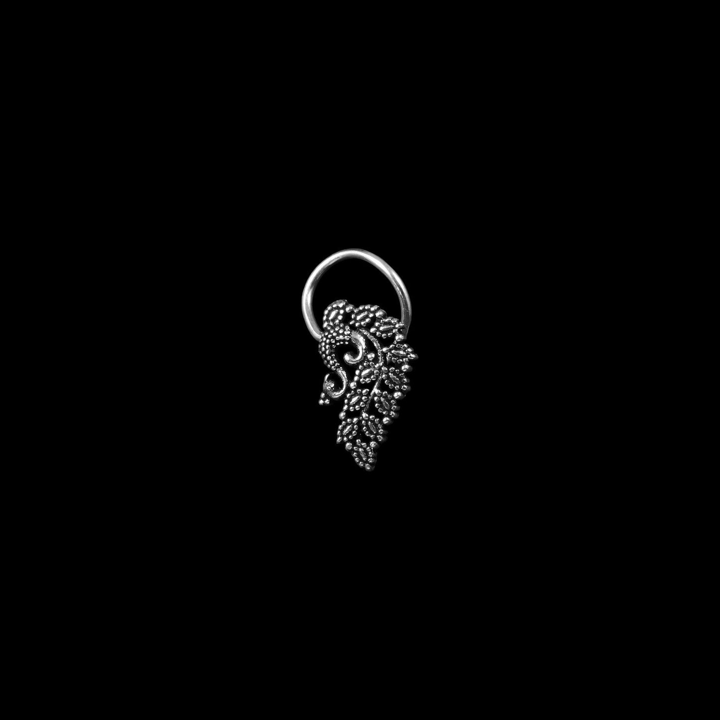 925 silver peacock nose pin image 0