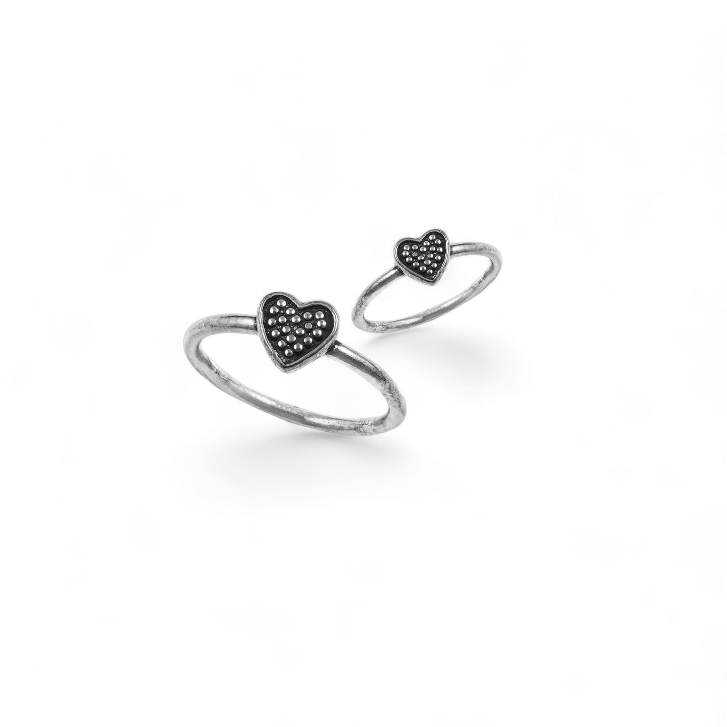 925 silver heart toe ring image 1