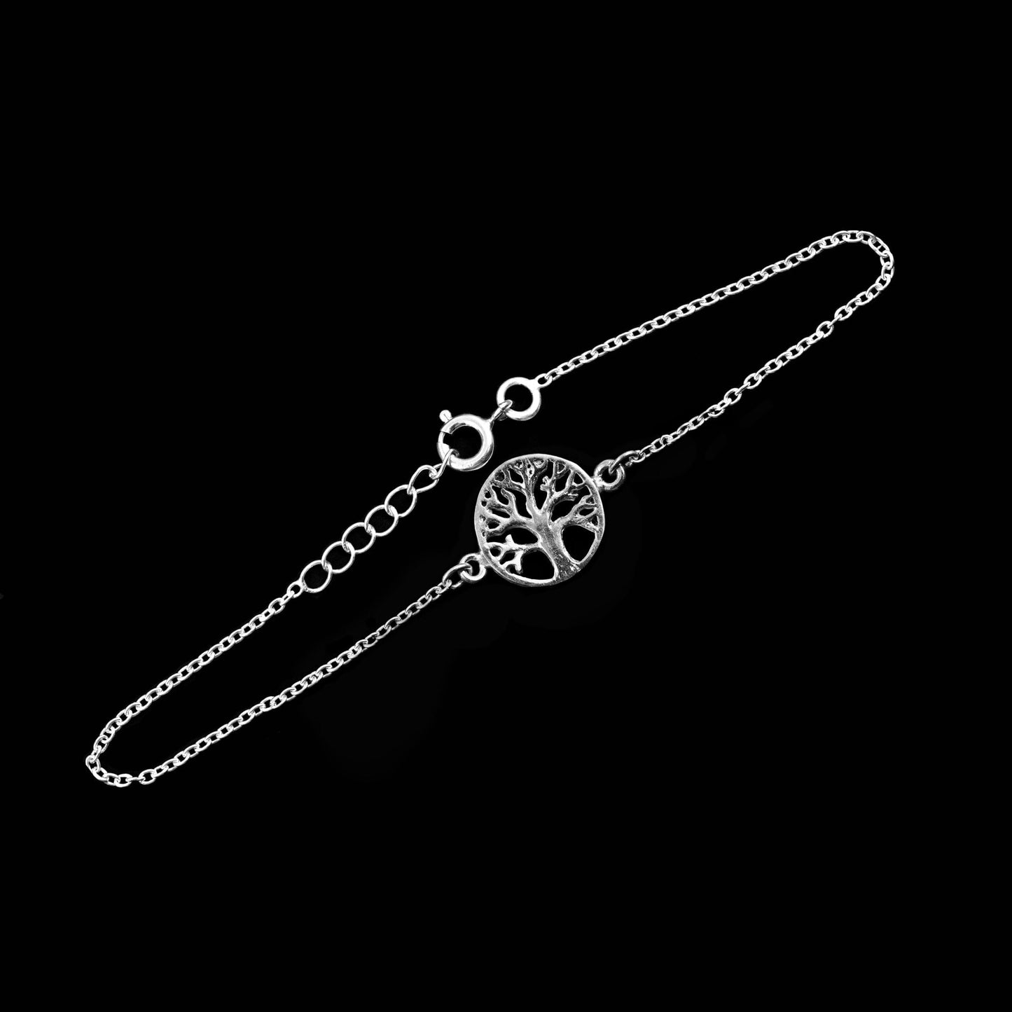 925 silver bracelet in fortune tree design image 1