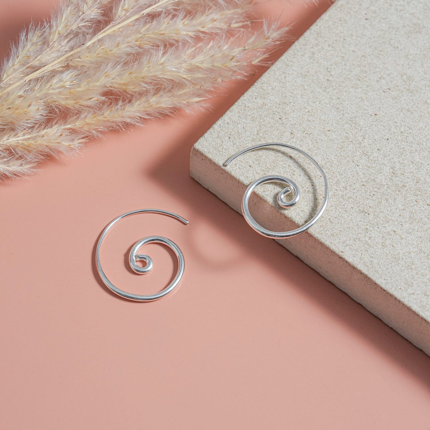 925 silver hoop earrings image 1