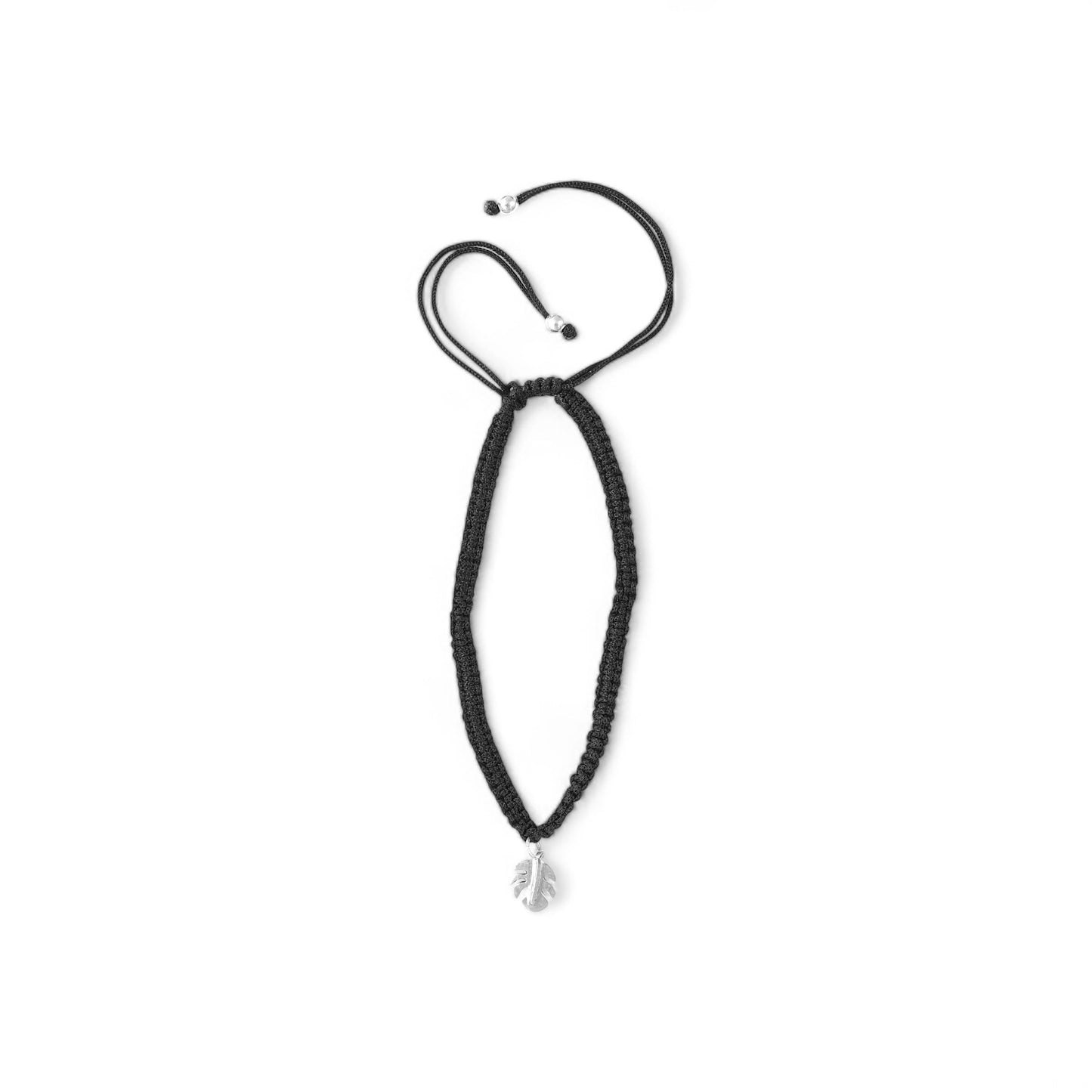 925 silver leaf anklet image 0
