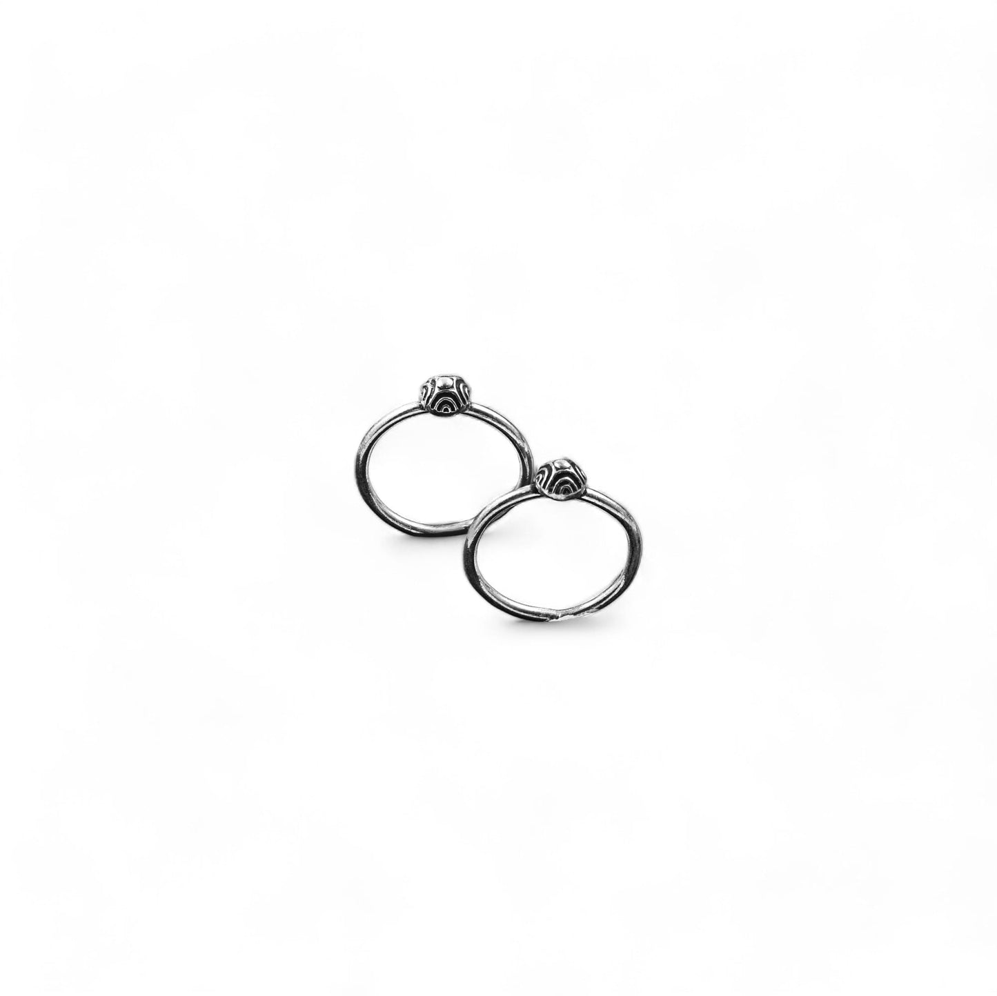 925 silver moti toe ring image 2