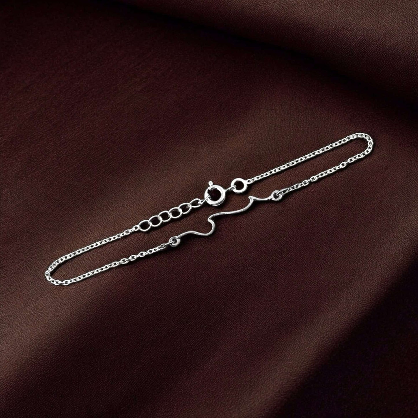 925 silver bracelet in wave bracelet design - 1 image 2