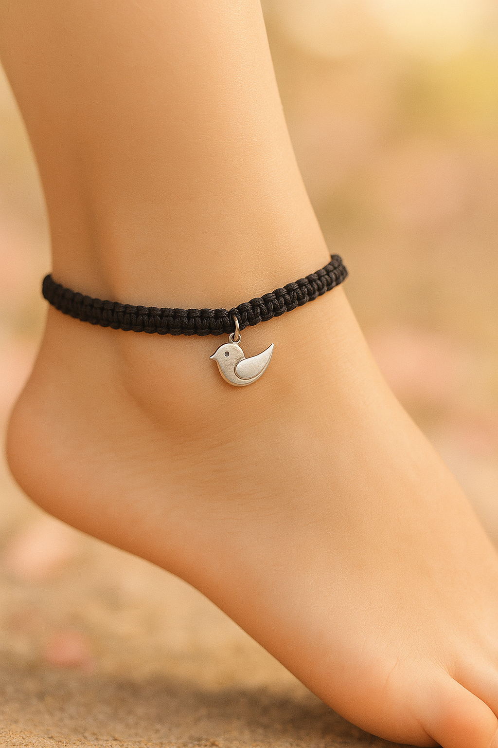 925 silver bird anklet