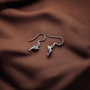 925 silver dolphin earrings
