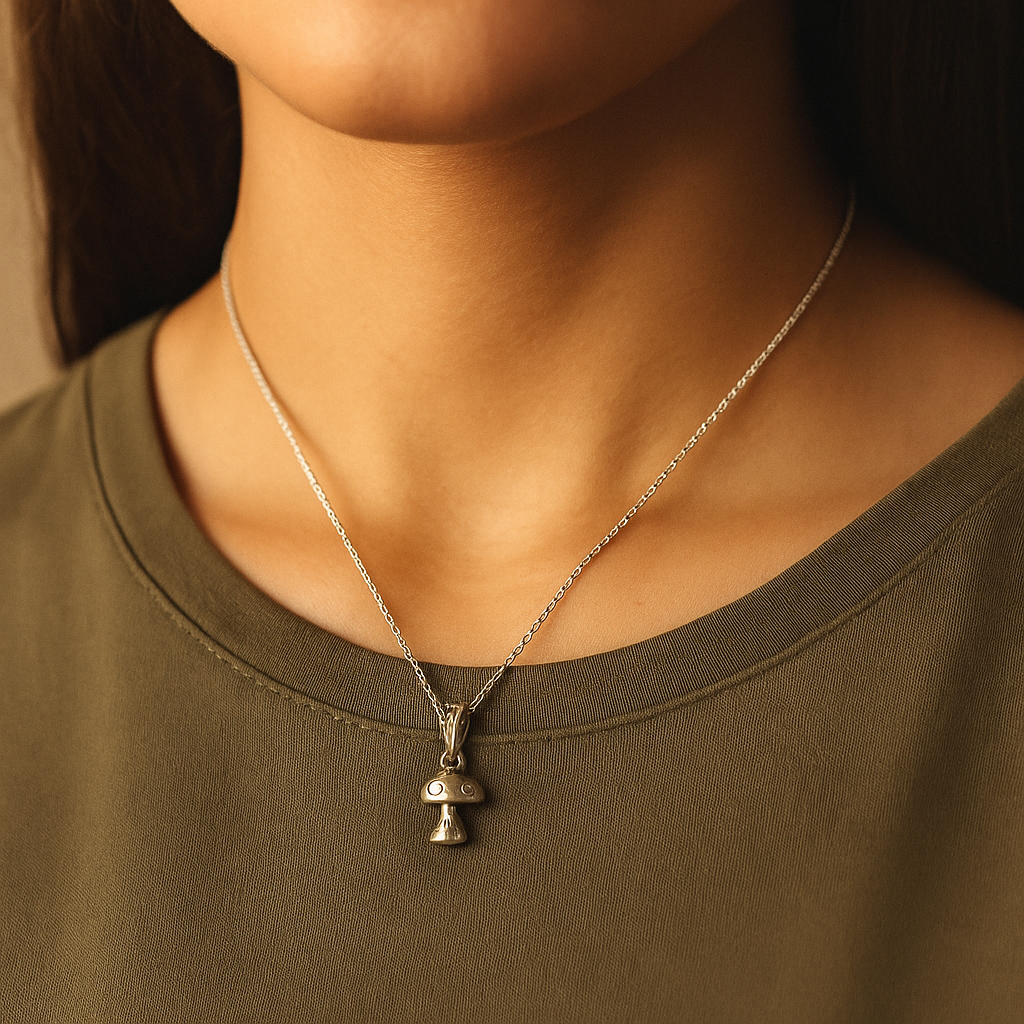 925 silver mashroom pendent