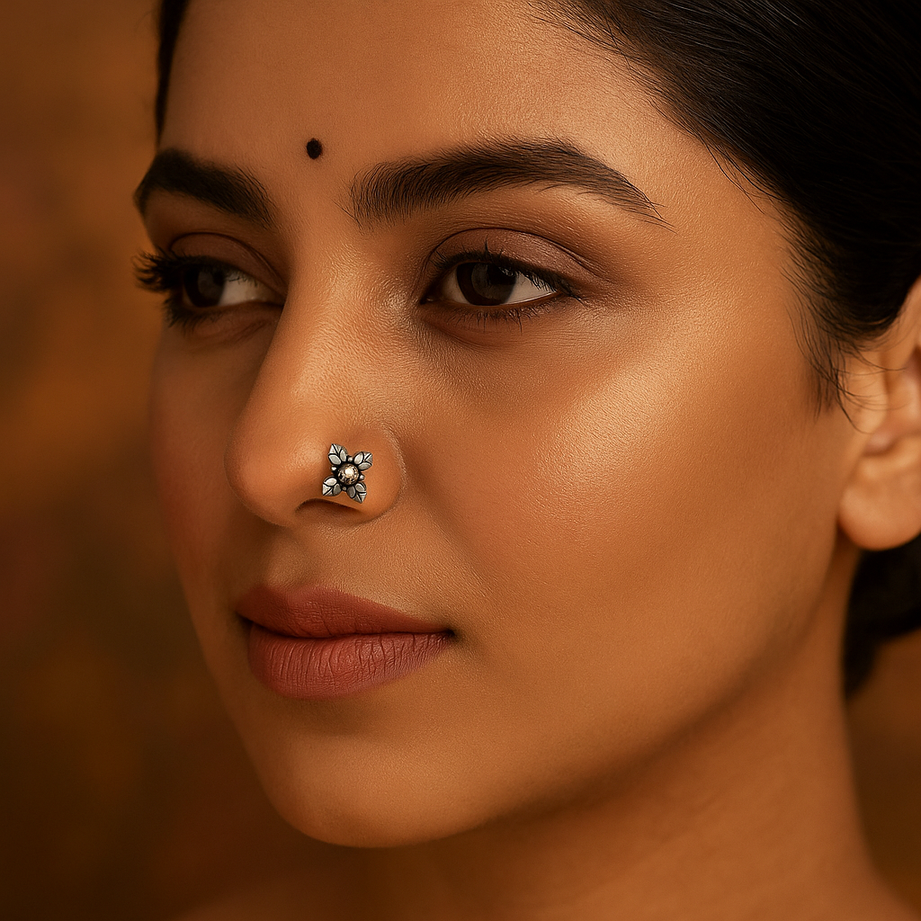 925 silver infinity-shaped nose pin