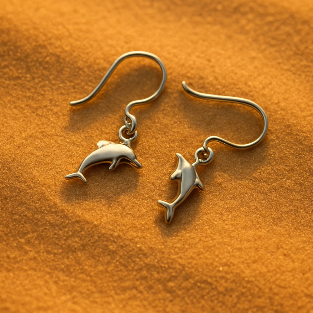 925 silver dolphin earrings