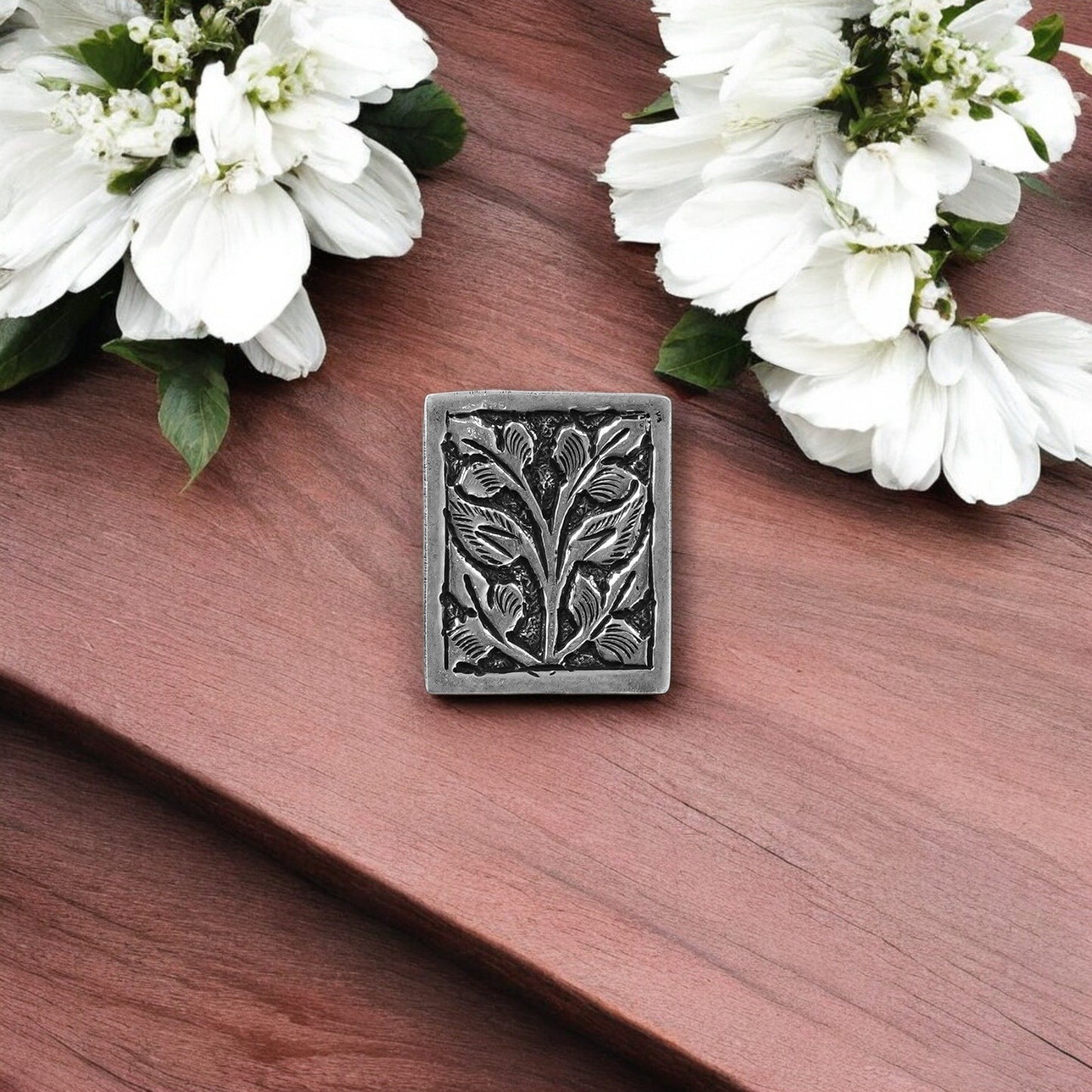 divine pathway silver ring (rectangle chittai) image 0