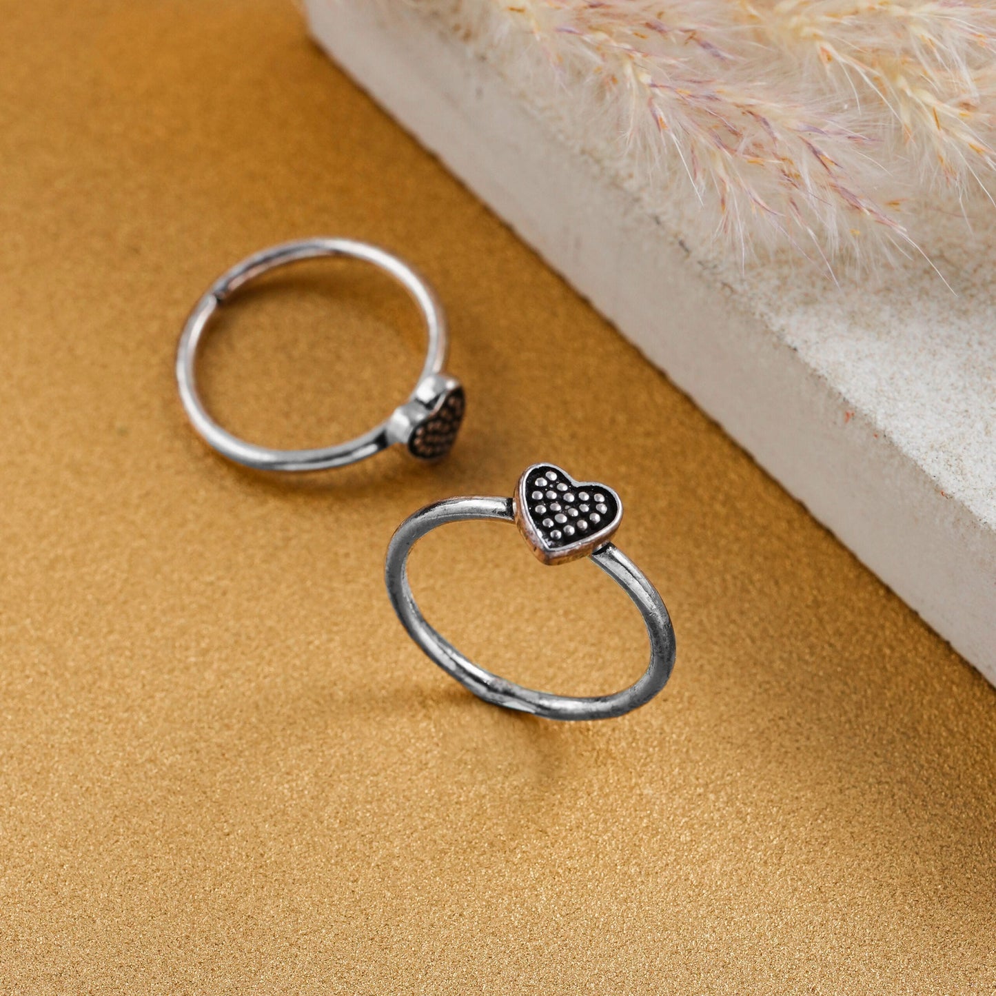 925 silver heart toe ring image 0
