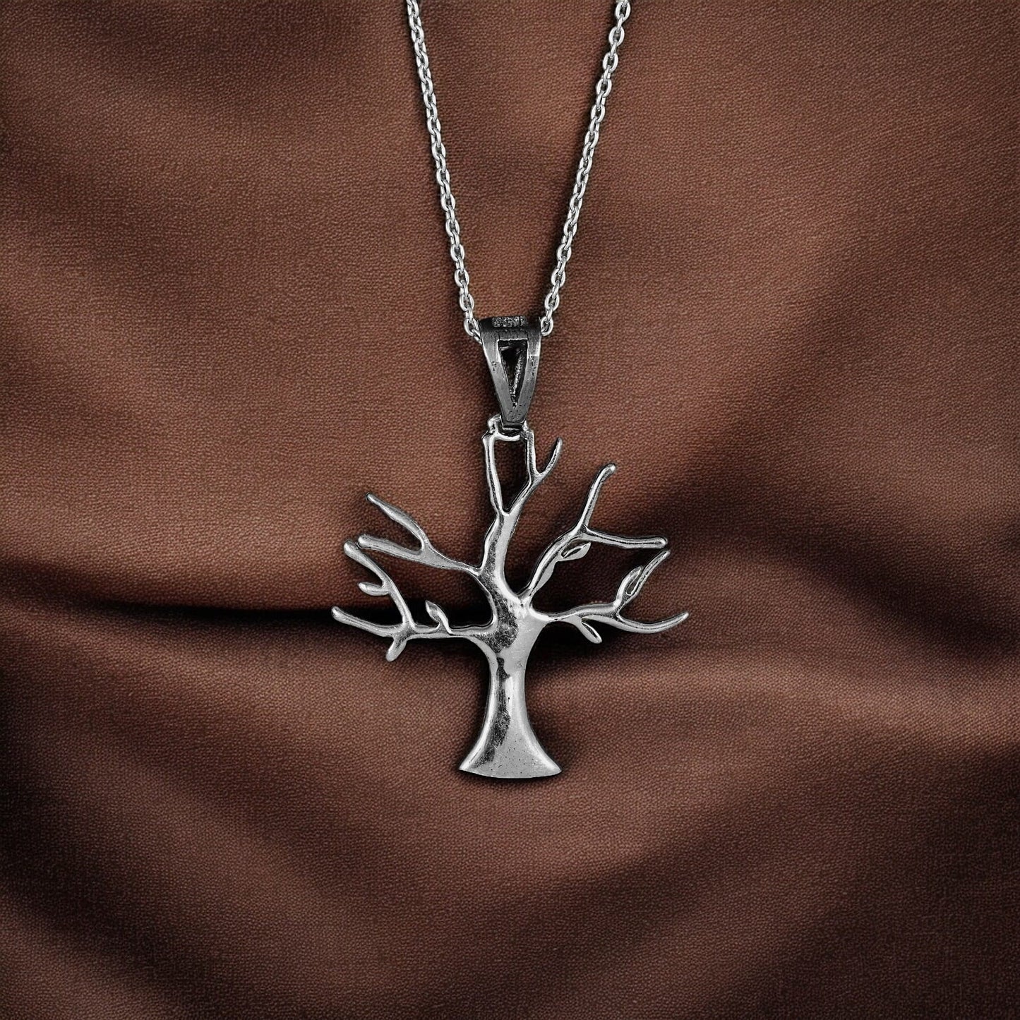 925 silver autum tree pendent image 0