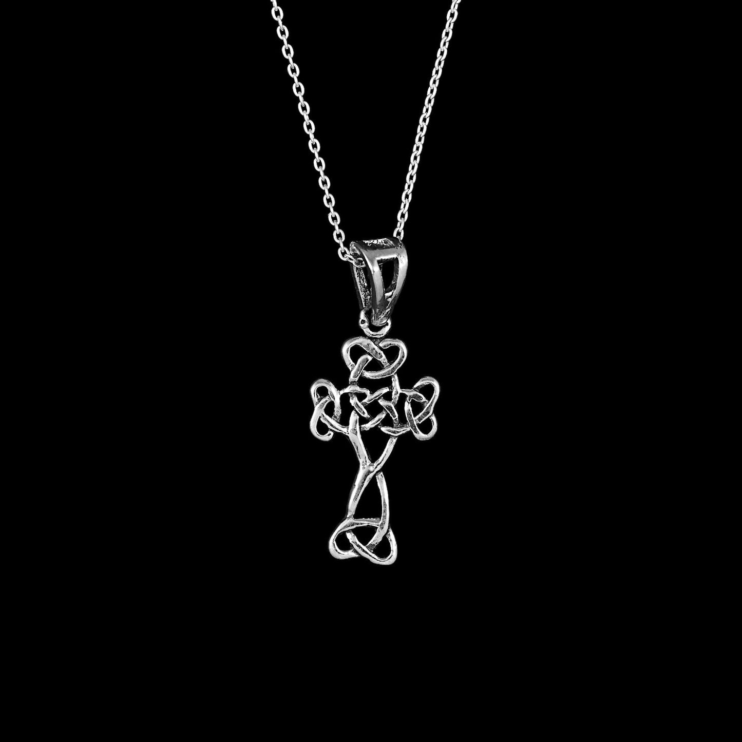 925 silver cross jali pendent image 1