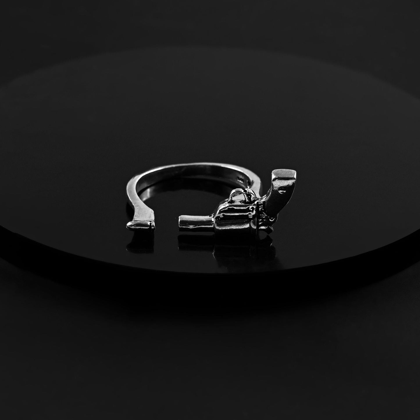 925 silver gun ring image 2