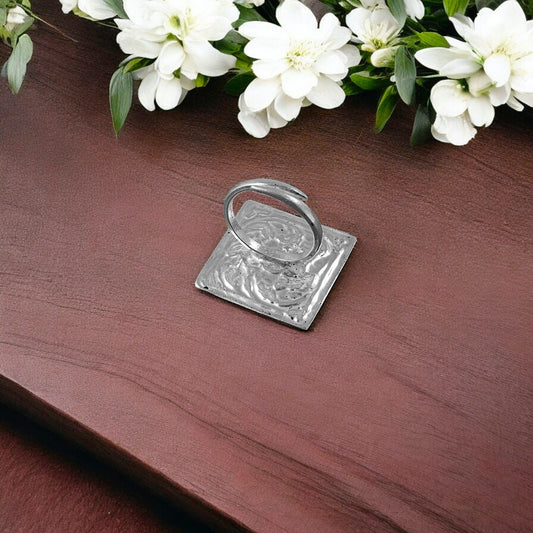 Karmic Balance Silver Ring (Square Chittai) image 3