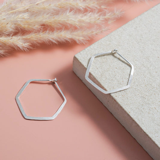 925 Silver Hoop Earrings image 1