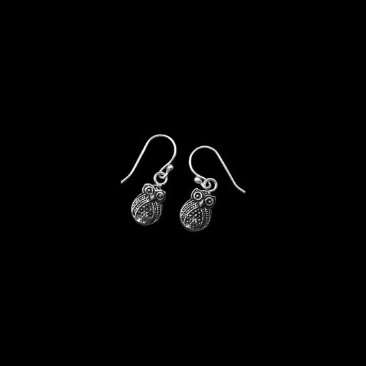 925 Silver Owl Small Earrings image 1