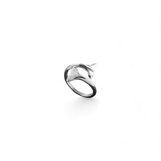 925 Silver Dolphin Ring image 1