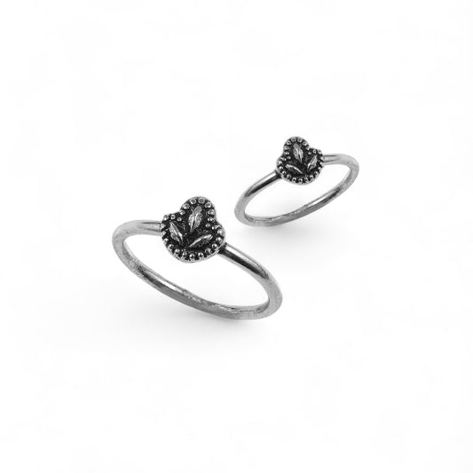 925 Silver Teen Patti Toe Ring image 1