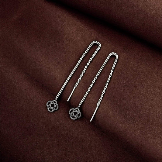 925 Silver Sui Dhaga - Multi Circle Earrings image 0