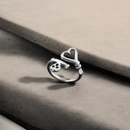 925 Silver Heart Key Ring image 0