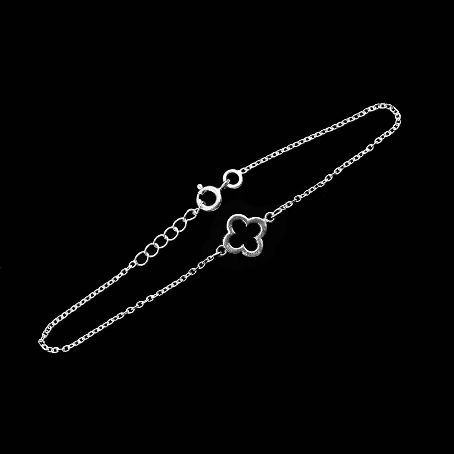 925 silver bracelet in peace square design image 1