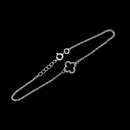 925 Silver Bracelet in Peace Square Design image 1