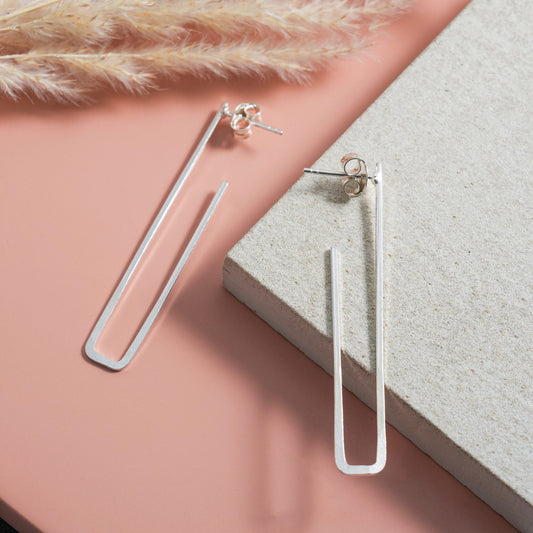 925 Silver Hoop Earrings image 1