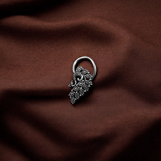 925 Silver Peacock Nose Pin image 1