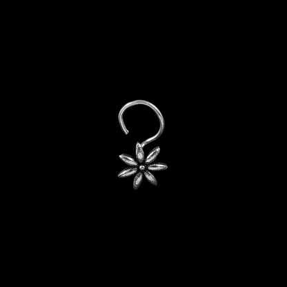 925 Silver Flower Nose Pin image 0