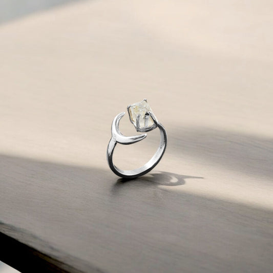 925 Silver Moon Semi Stone ring image 0