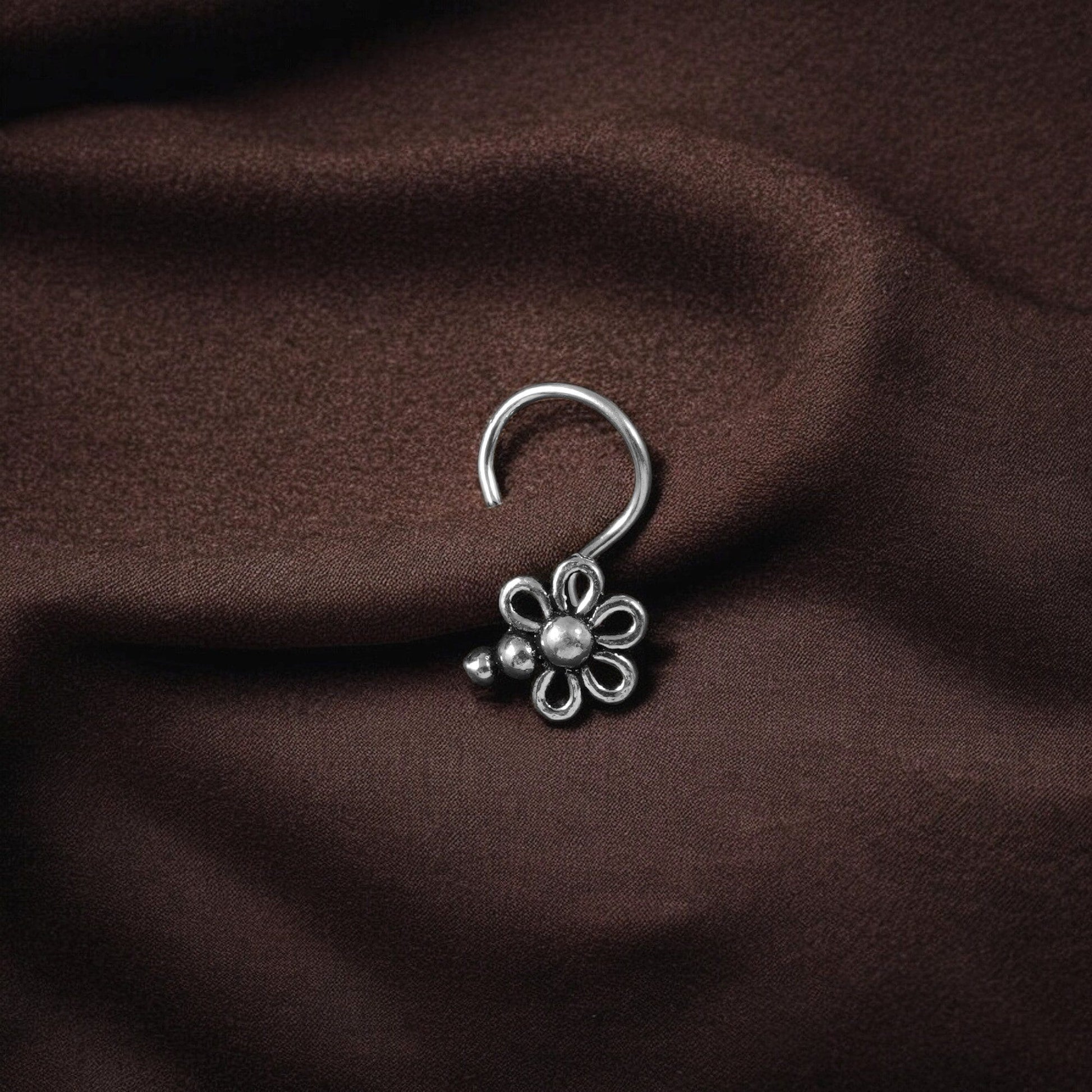 925 Silver Mandala-Shaped Nose Pin image 1