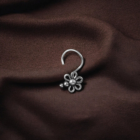 925 Silver Mandala-Shaped Nose Pin image 1