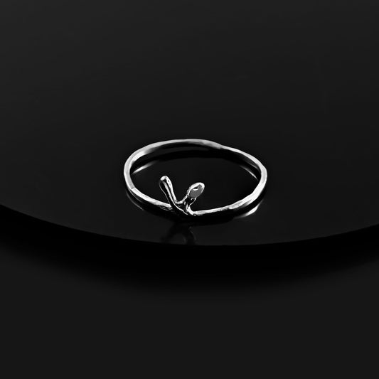 925 Silver V Ring image 0
