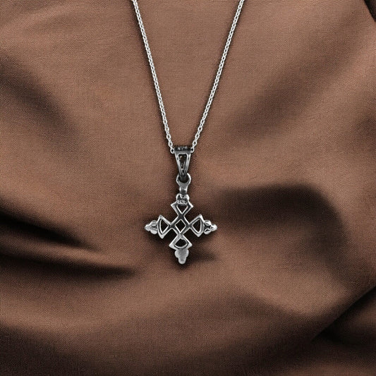 925 Silver  Square Mandala Pendent image 0