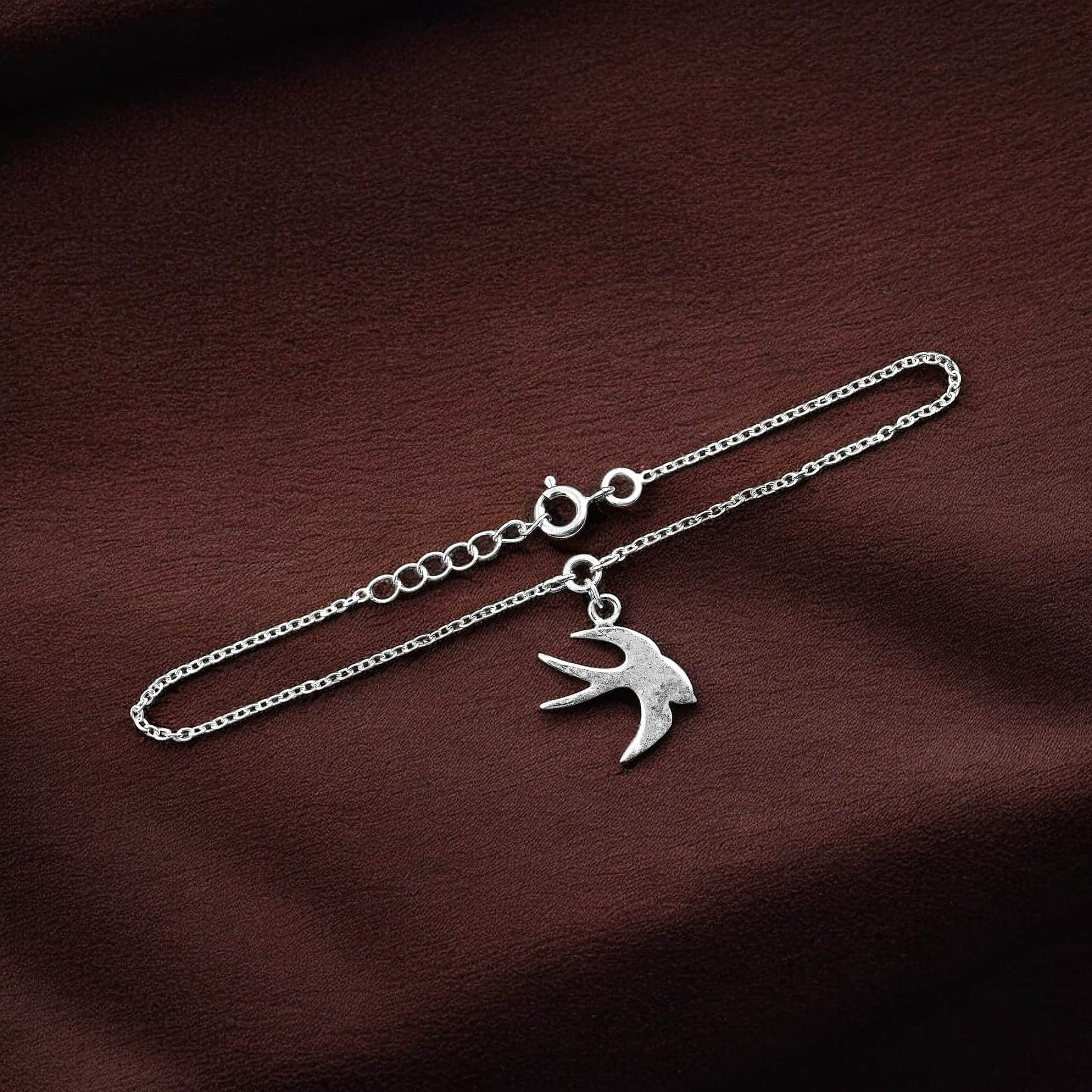 925 Silver Bracelet in Flying Bird Design image 2