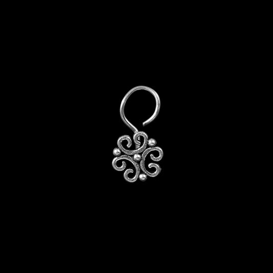 925 Silver Crown-Shaped Nose Pin image 0