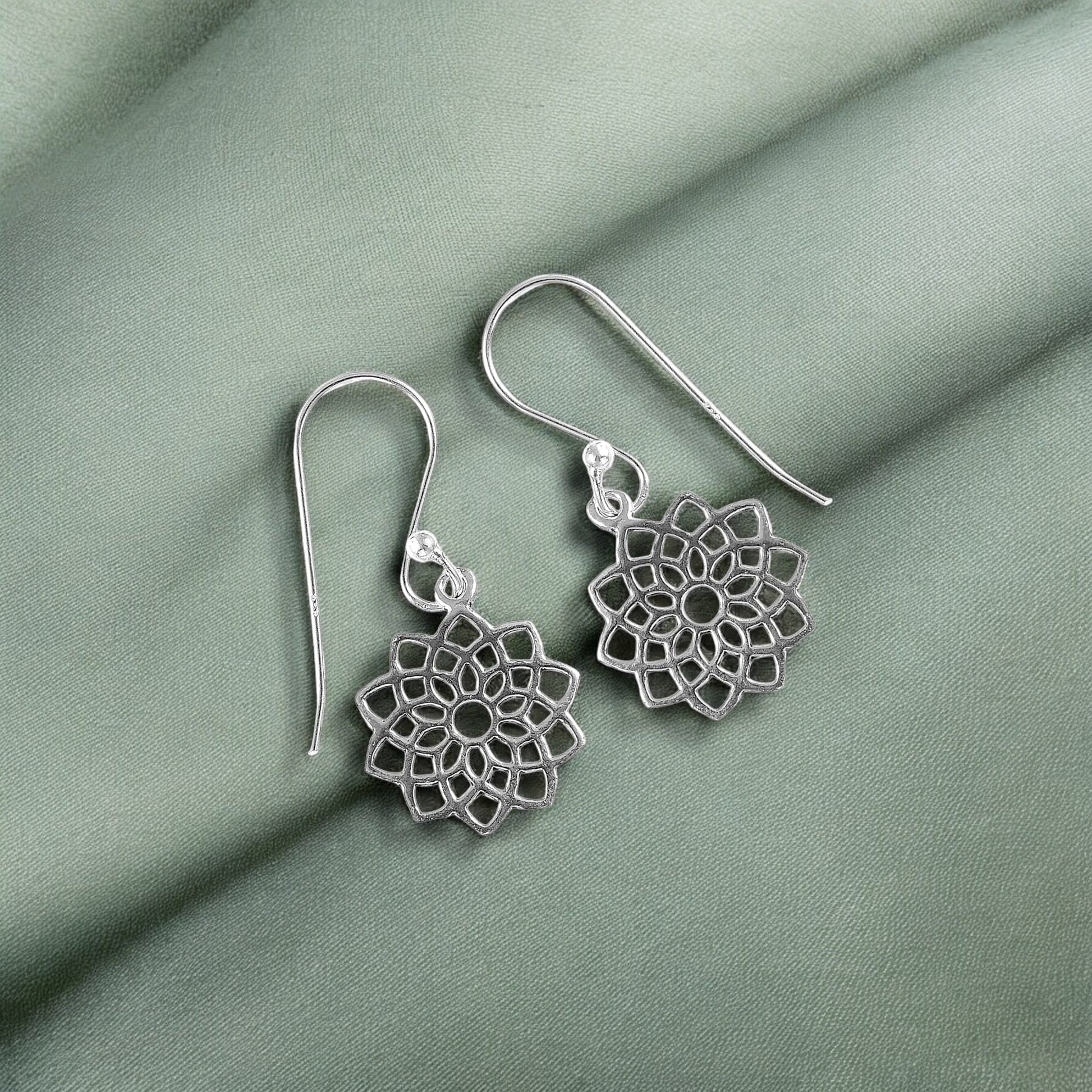 925 Silver Hoop Earrings image 1