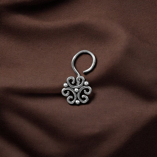 925 Silver Crown-Shaped Nose Pin image 1