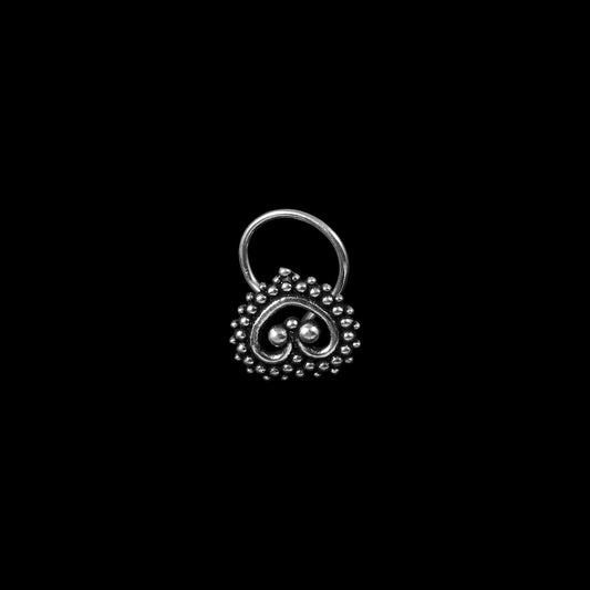 925 Silver Eye-Shaped Nose Pin image 0