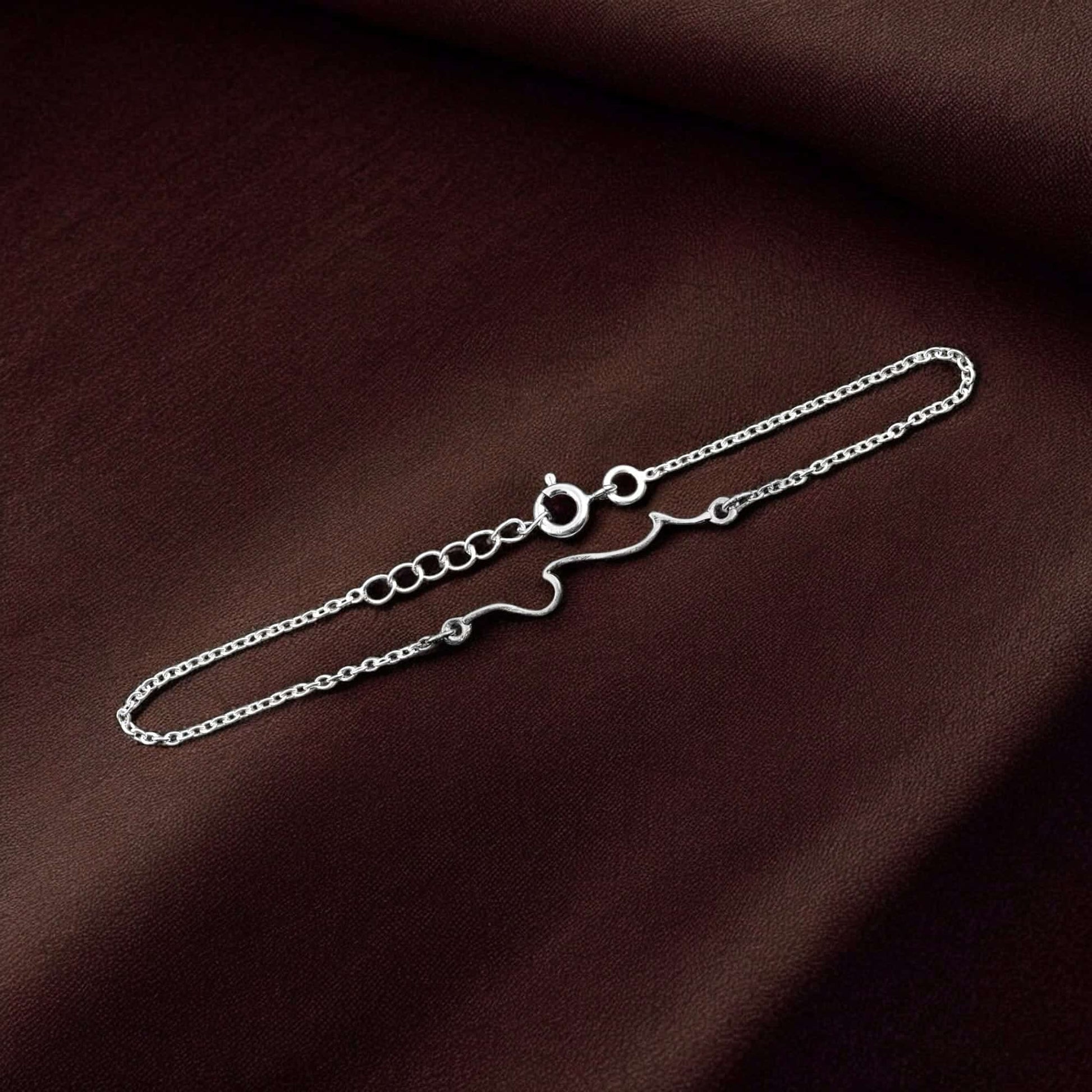 925 Silver Bracelet in Wave Bracelet Design - 1 image 2