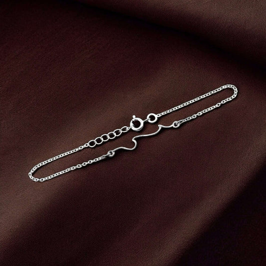 925 Silver Bracelet in Wave Bracelet Design - 1 image 2