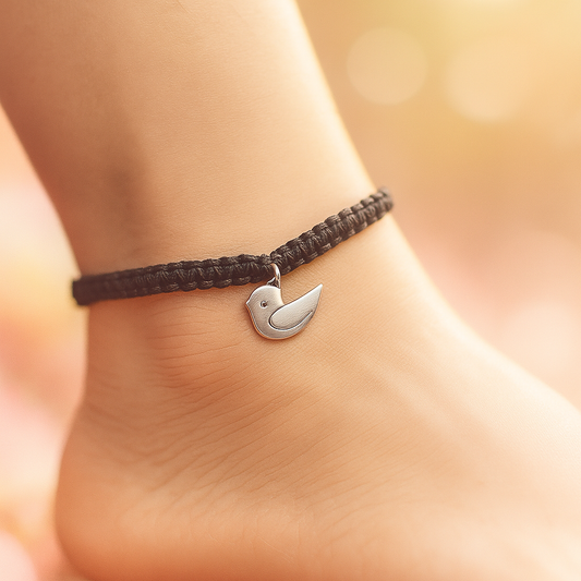 925 Silver Bird Anklet