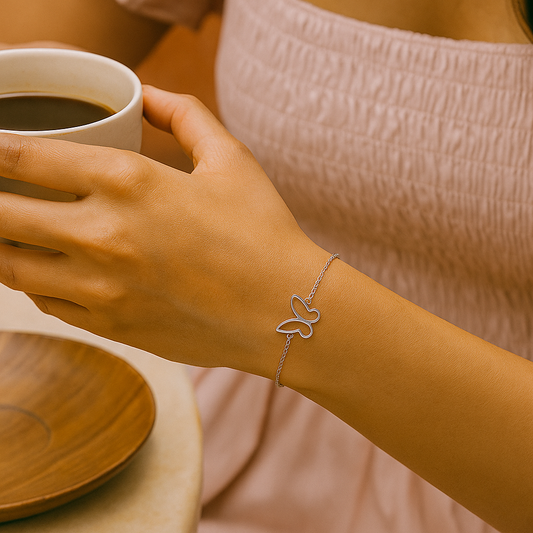 925 Silver Bracelet in Butterfly Design