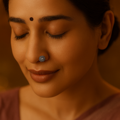 925 Silver Lotus Nose Pin