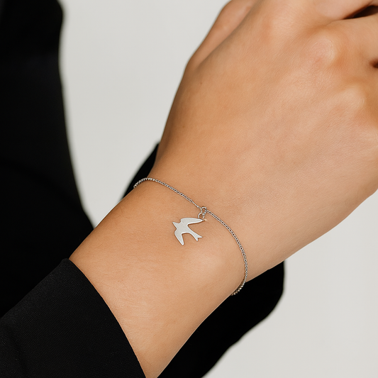 925 Silver Bracelet in Bird Design - 1